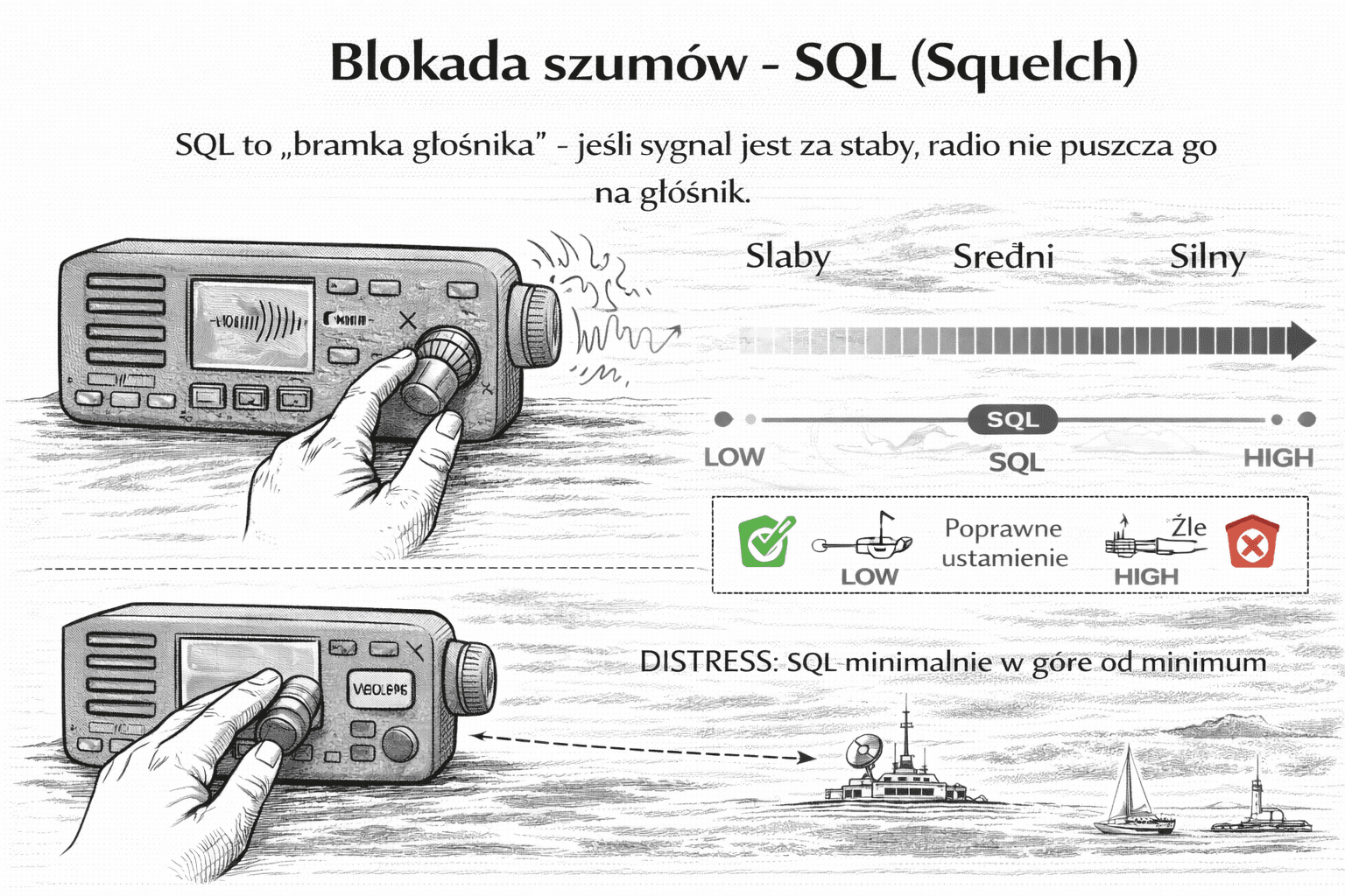 Blokada szumów - SQL (Squelch)
