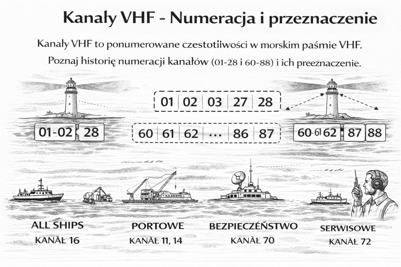 Kanały VHF - Numeracja i przeznaczenie